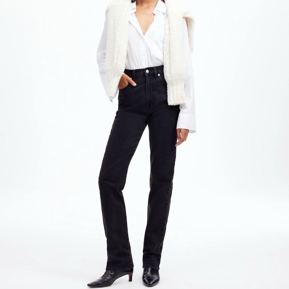 Madewell Black Straight Leg Jeans